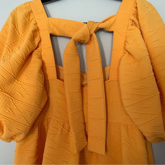 Free People Violet Puff Sleeve Mini Dress in Orange - Picture 9 of 12